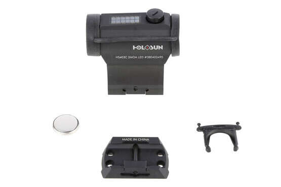 Holosun HS403C Paralow Solar Powered Red Dot Sight includes a rubber bikini cover